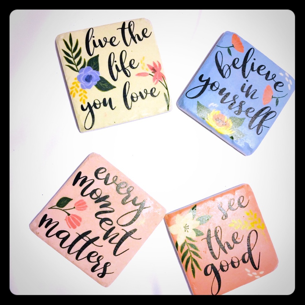 4 pack inspirational coasters